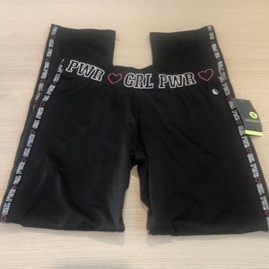 XERSION Girks GRL PWR Black Casual Comfy Dance Pants Size M 10/12